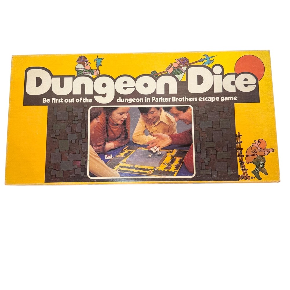 Vintage 1977 Dungeon Dice Parker Brothers Board Game No 61 Fantasy Escape 70s